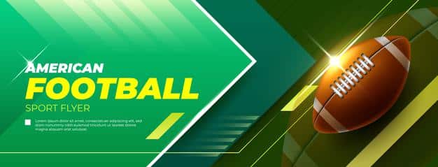 Horizontal banner for american football game Free Vector