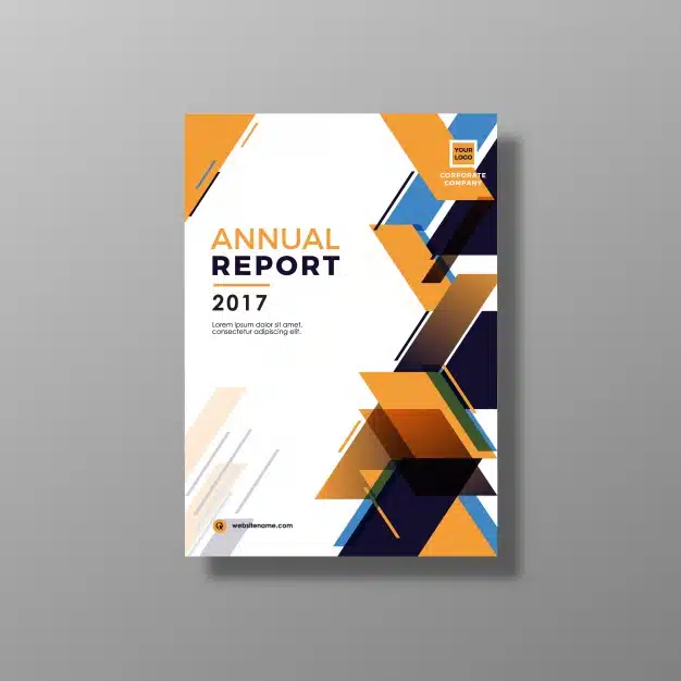 Modern annual report design Free Vector