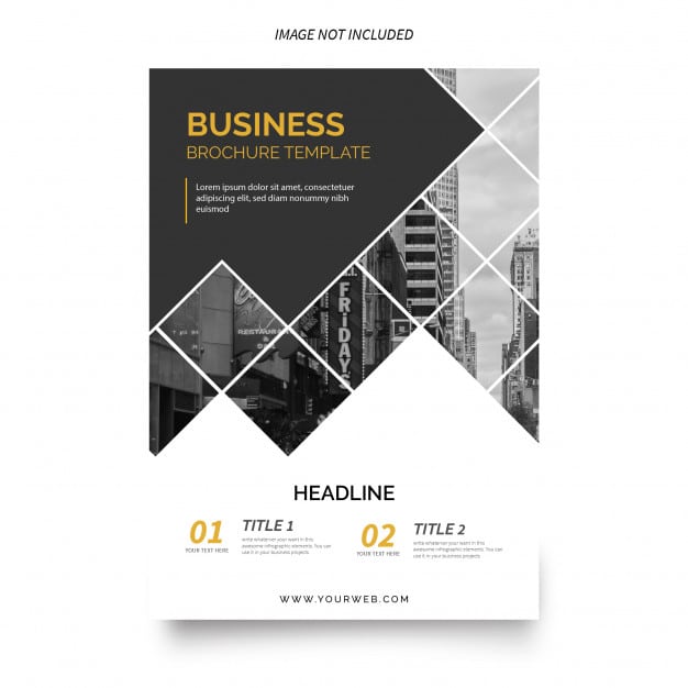 Modern business brochure template Free Vector