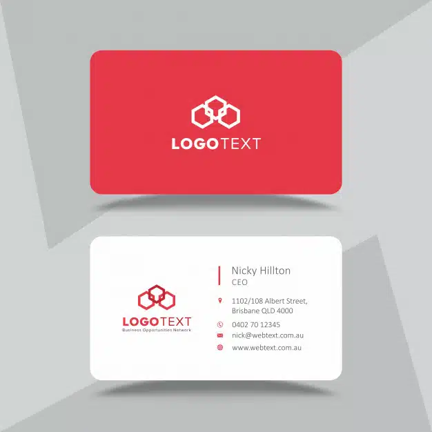 Modern business card template Premium Vector