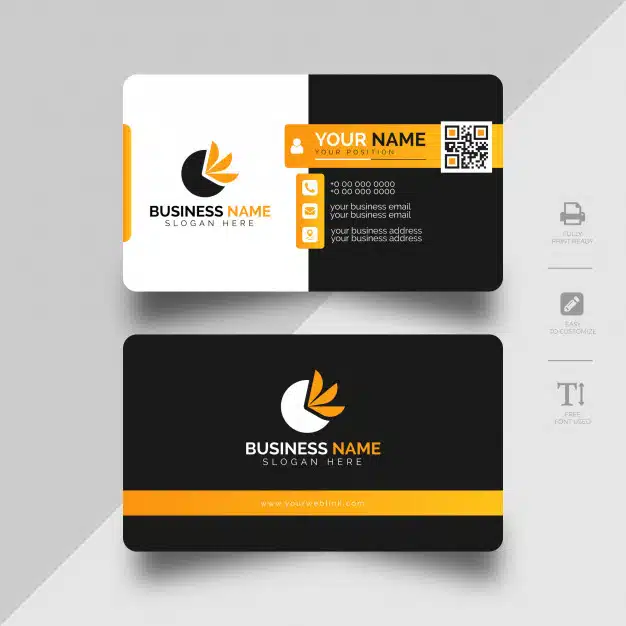 Modern corporate business card template Premium Vector
