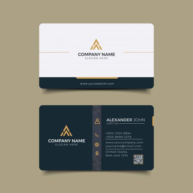 Modern professional business card Premium Vector