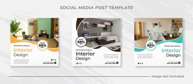 Modern social media instagram feed post banner bundle Premium Vector