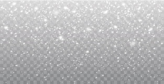 Seamless realistic falling snow or snowflakes. isolated on transparent . Premium Vector