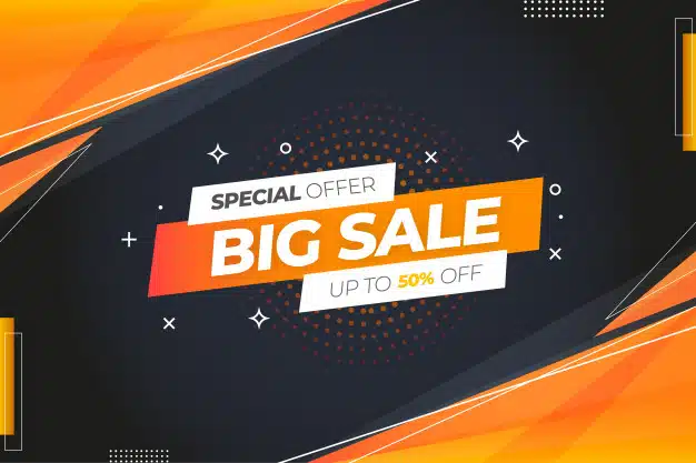 Special offer big sale background Free Vector