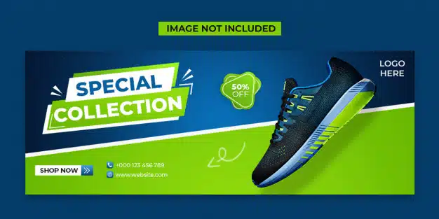 Special shoes social media and facebook cover post template Premium Psd