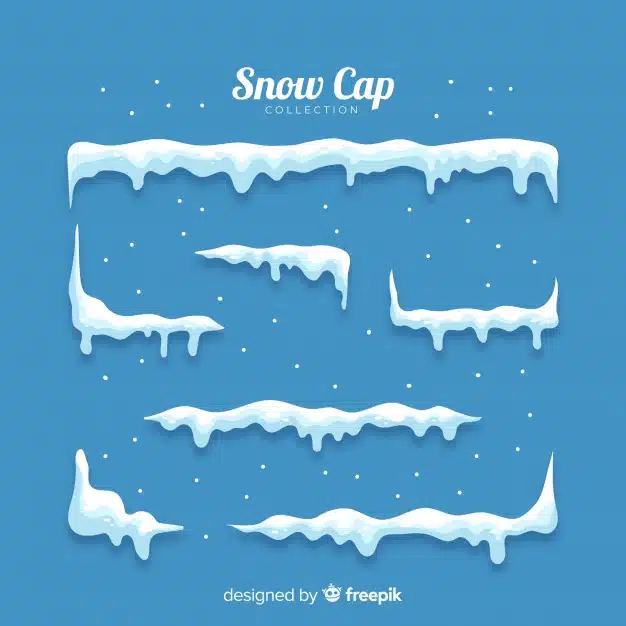 Stacked snow pack Premium Vector