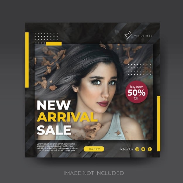 Stylish square fashion instagram social media collection post feed template Premium Psd