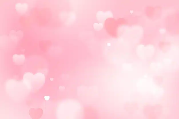 Blurred valentine's day wallpaper Free Vector