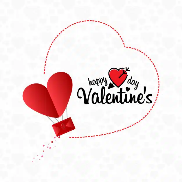 Happy valentine's day email concept background Vector