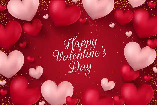 Realistc valentines day background Vector