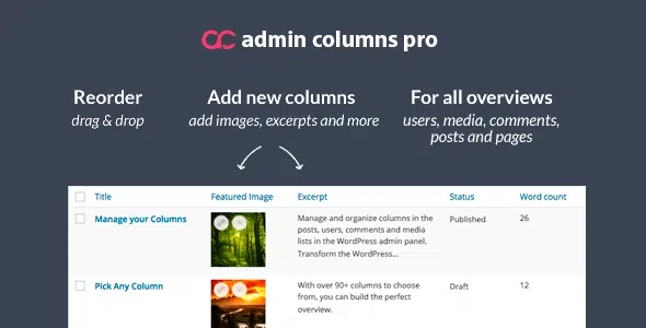 Admin Columns Pro WordPress Toolbar Editor