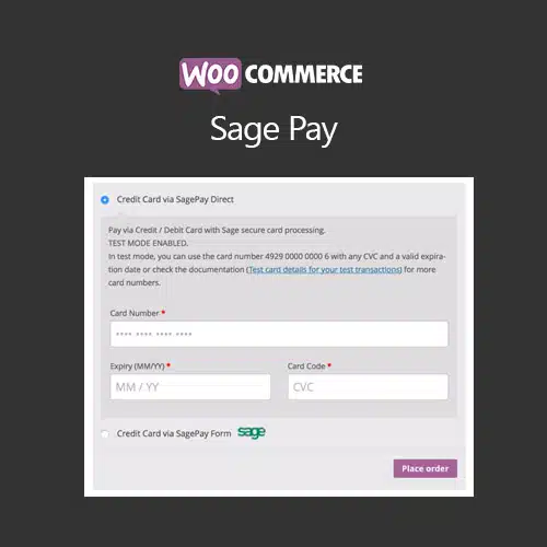 WooCommerce SagePay Form -SagePay Direct 4.8.6