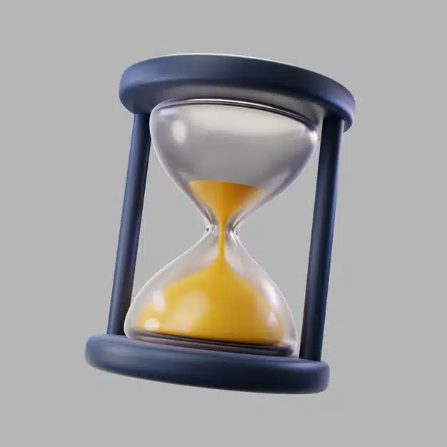 3d transparent hourglass Free Psd