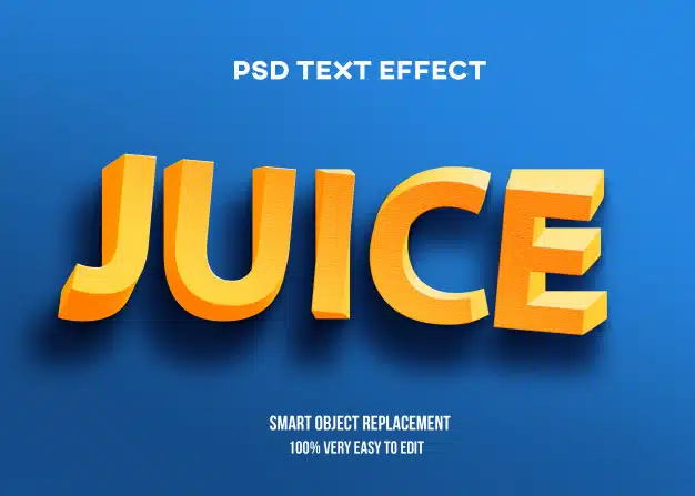 3d yellow twist text effect template Premium Psd