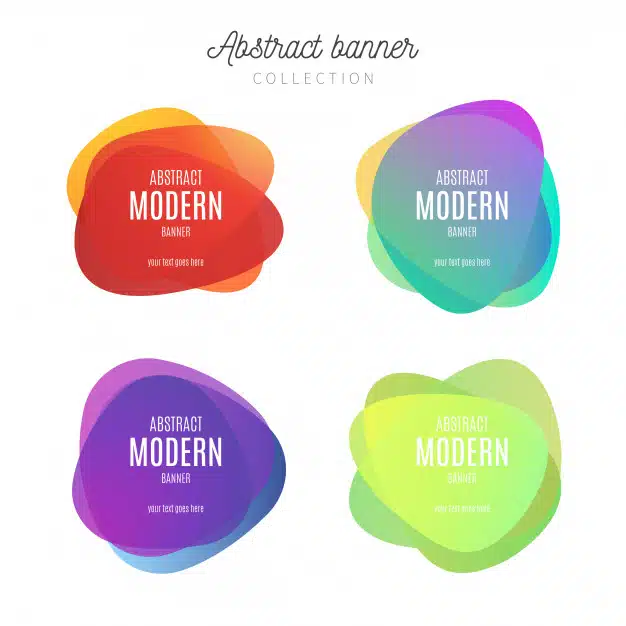 Abstract banner collection Free Vector