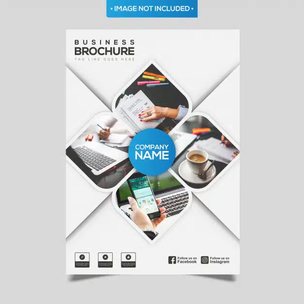 Abstract business brochure Premium Vector