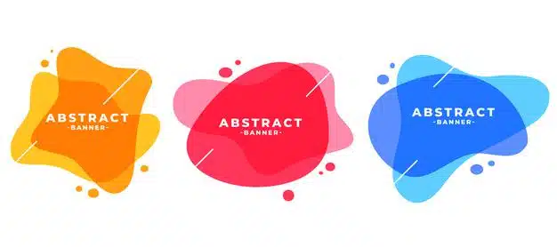 Abstract colors frame modern banners set Free Vector
