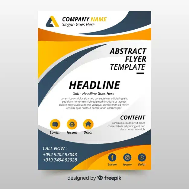 Abstract flyer template Free Vector