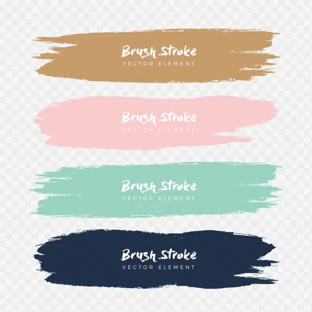 Abstract watercolor grunge brush stroke set Free Vector