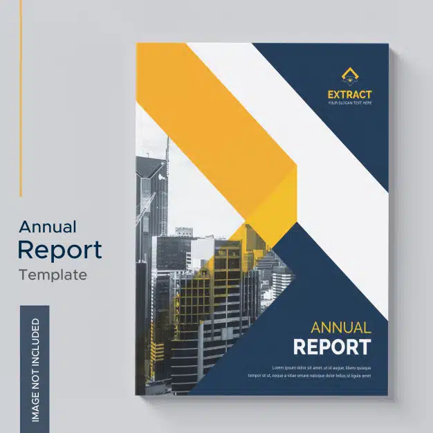 Annual report template Premium Psd