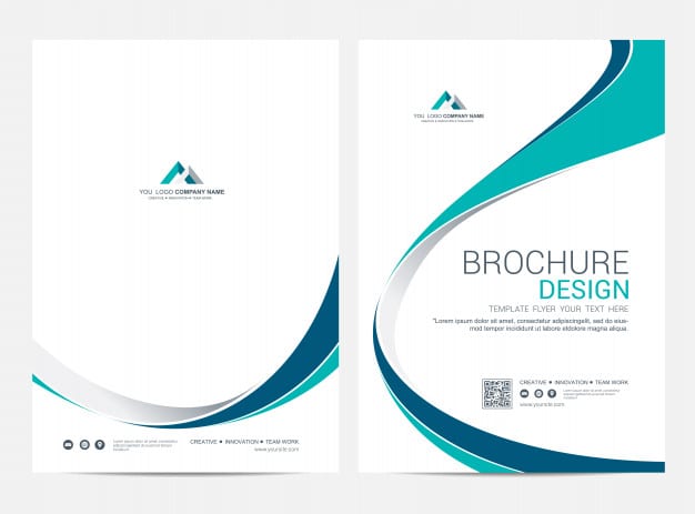 Brochure template flyer design vector background Premium Vector