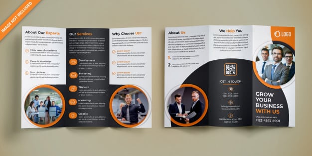 Business trifold brochure design Premium Psd