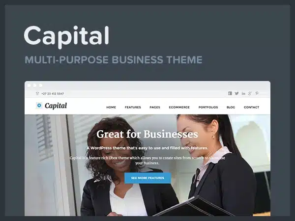 Capital WordPress ecommerce template