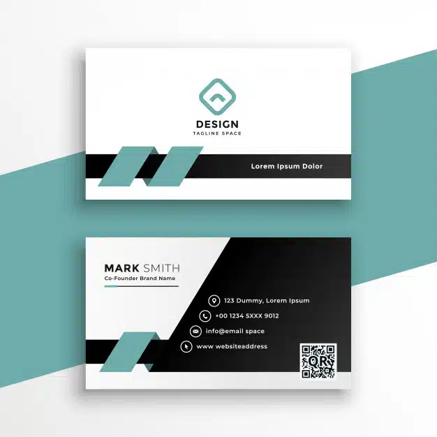 Clean style modern business card template Free Vector
