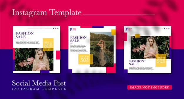 Collection of social media posts for fashion sales Premium Vector