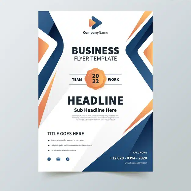 Corporate business flyer template Free Vector