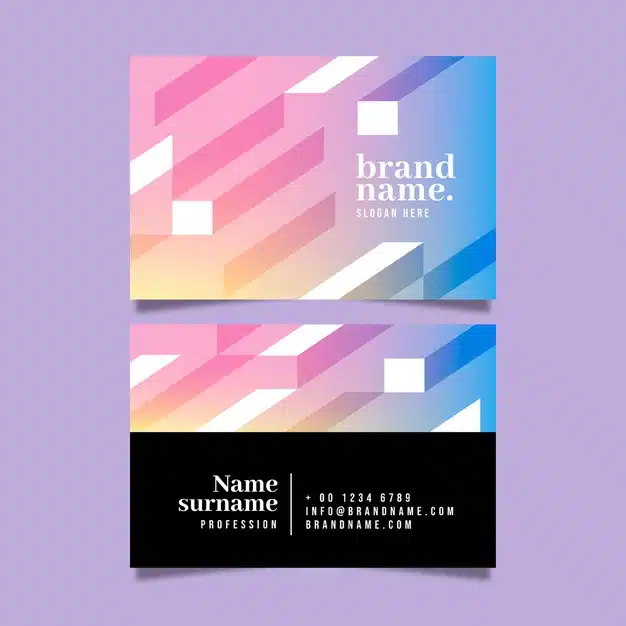 Creative business card template Free Vector