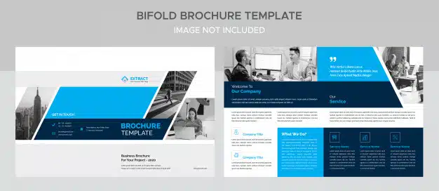 Creative corporate bifold brochure Premium Psd