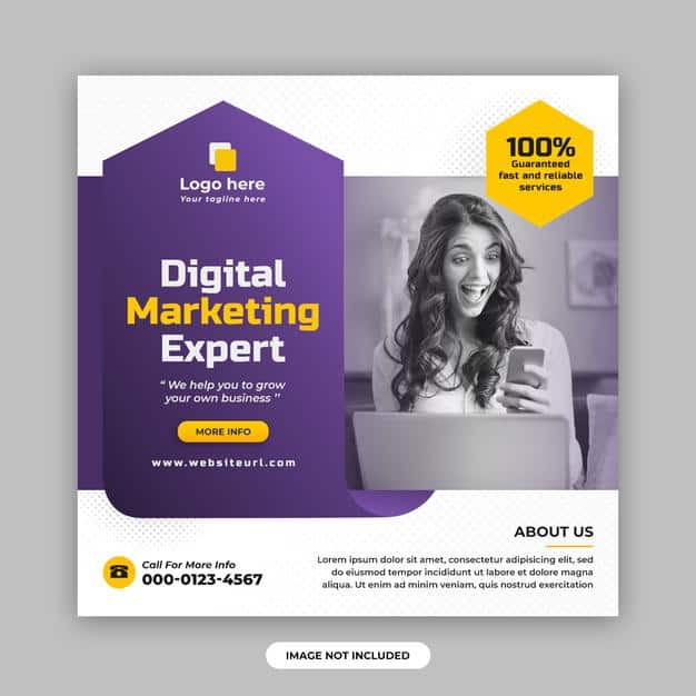 Digital marketing and corporate social media post and web banner design template Premium Psd