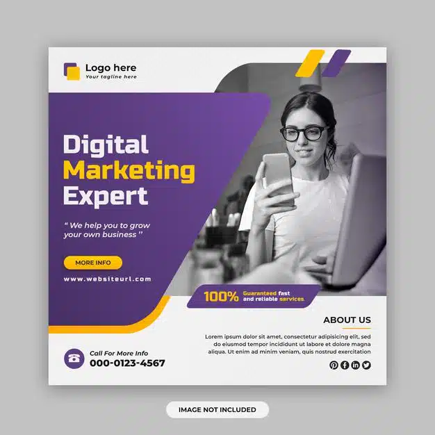 Digital marketing and corporate social media post and web banner design template Premium Psd