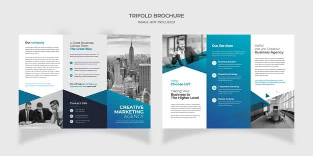 Digital marketing tri fold brochure template design Premium Psd