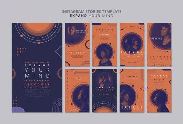 Expand your mind instagram stories template Free Psd