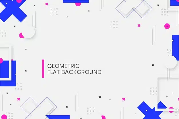 Flat design geometric background Free Vector