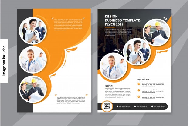 Flyer business template for cover brochure corporate Premium Vector
