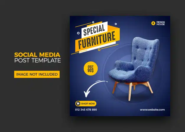 Furniture social media instagram post template Premium Psd