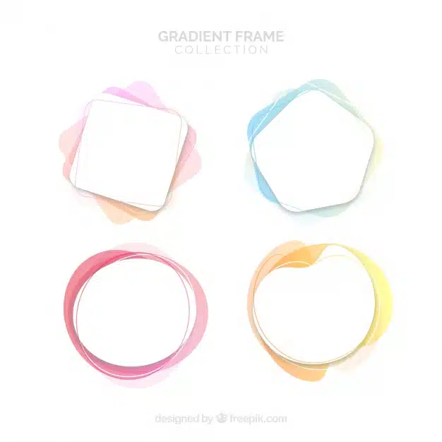 Gradient frame collection Free Vector