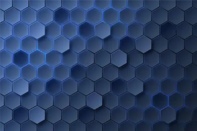 Gradient hexagonal background Free Vector