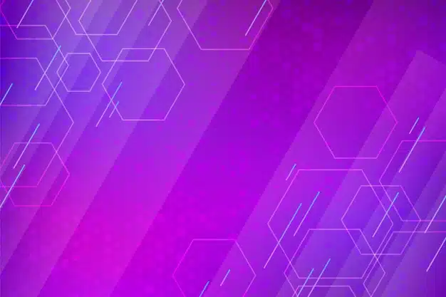 Gradient purple hexagonal background Free Vector