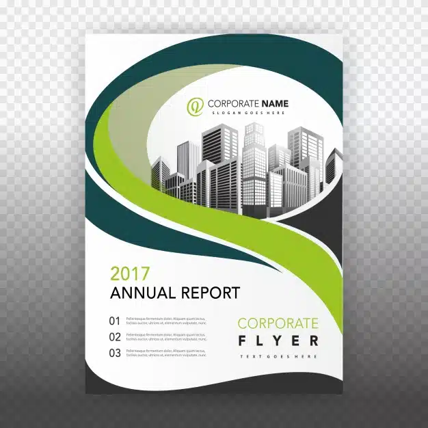 Green business brochure Free Vector