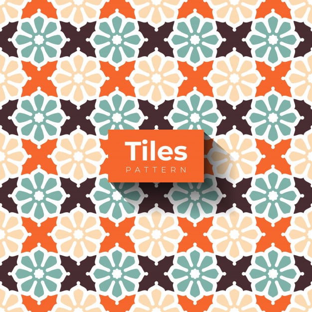 Illustration of tiles textured pattern Free Vector