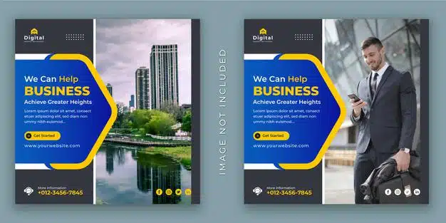 Improve your business and corporate agency flyer Premium Vector