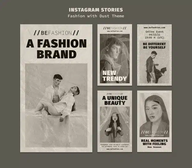 Instagram stories collection for fashion store Premium Psd
