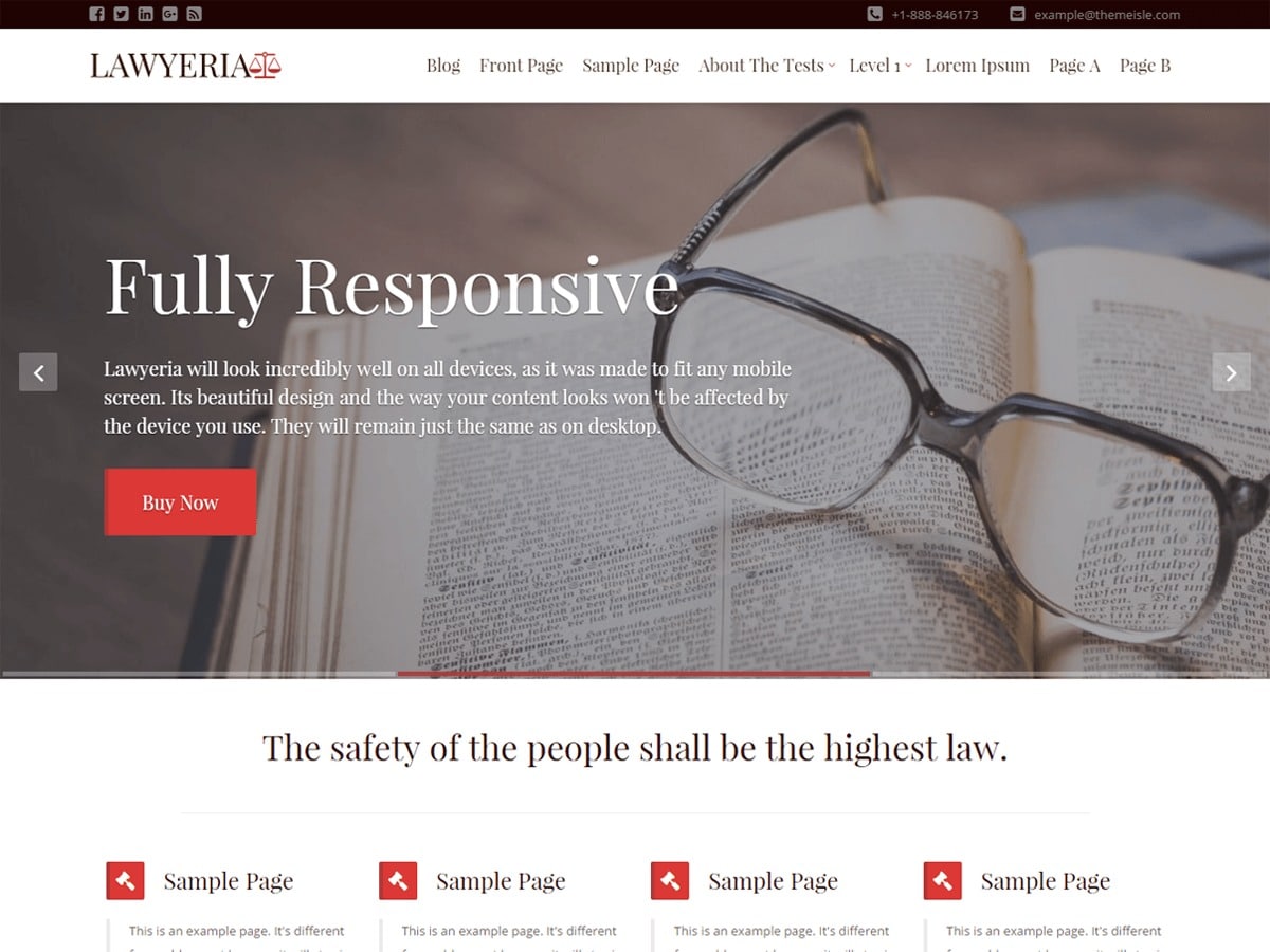 LawyeriaX company WordPress theme