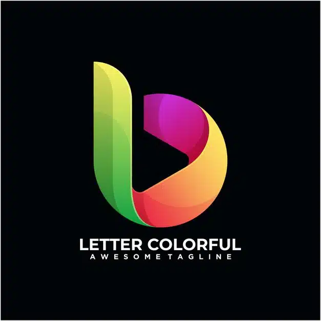 Letter colorful logo design template modern Premium Vector