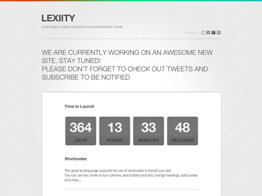 Lexiity WordPress blog template